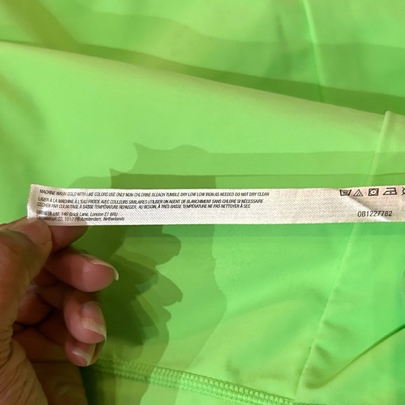 FP Movement Righteous Runsie Sz L Neon Lime Green Cutout Athletic Romper - Picture 8 of 11